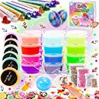 Kit de Slime Kit Brillan en la Oscuridad - 20 Colores Kit de Slime Esponjoso con Unicornio- Purpurina- Nube- Espuma y…